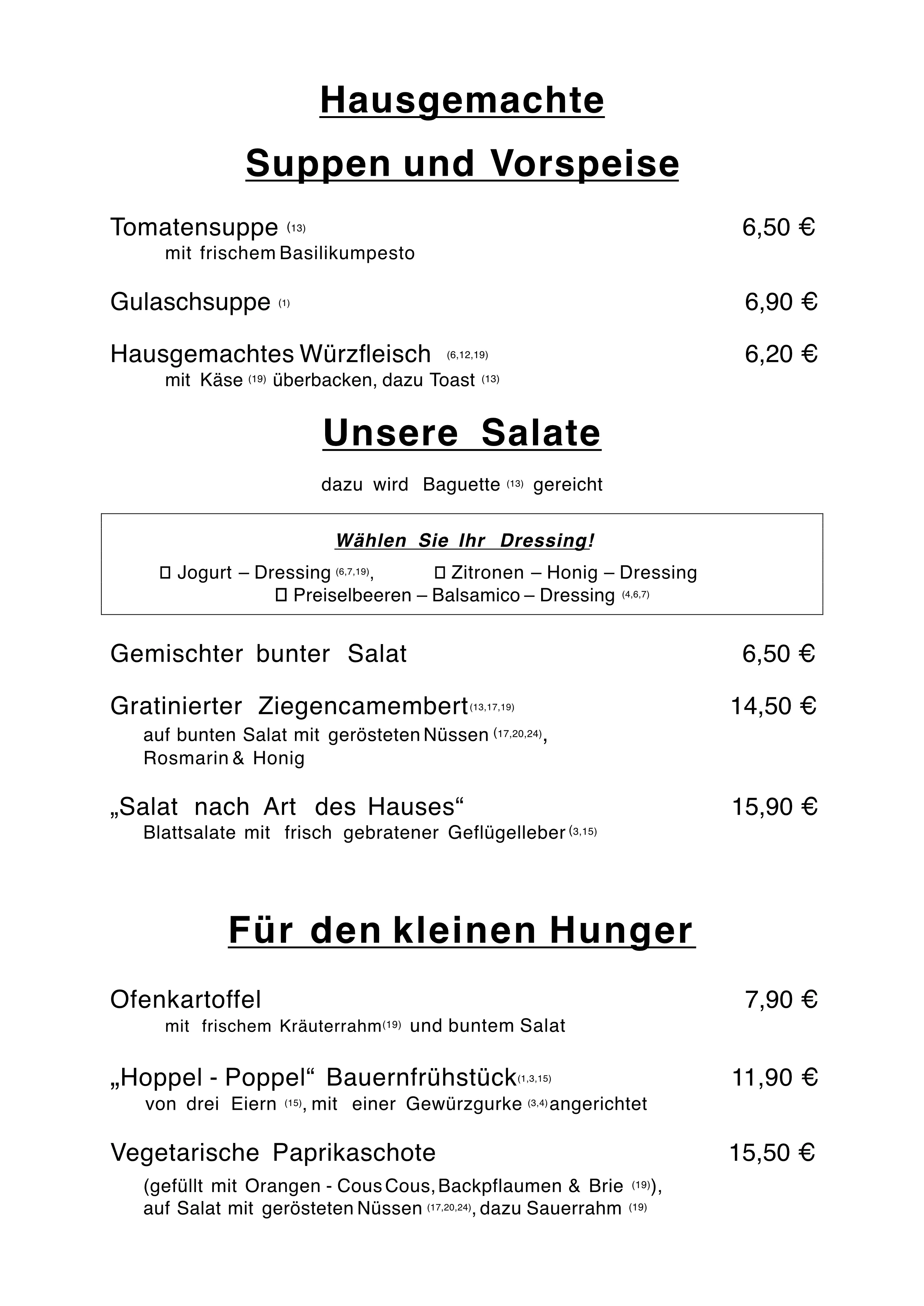 vorspeisen