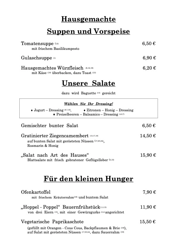 vorspeisen