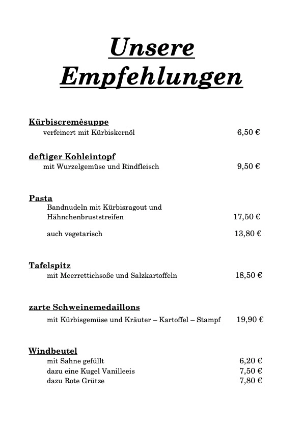 Empfehlungen